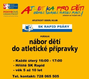 Nábor dětí do atletické přípravky