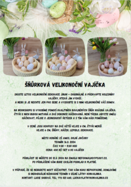 Workshop háčkování 16.03.2024 9:30 - 11:30 v ZŠ Amos