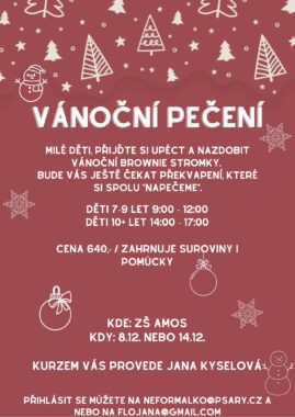 Vánoční pečení 8.12. nebo 14.12.2024