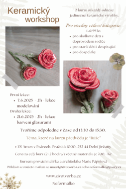 Workshop keramiky 7.6. a 21.6.25 téma 
