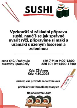 Workshop sushi 4.10.2025 v ZŠ AMOS