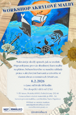 Workshop akrylová malba pro děti i dospělé 8.2.2026