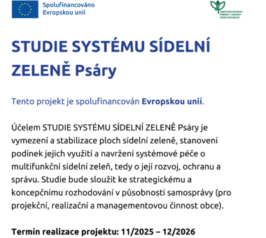 Studie systému sídelní zeleně