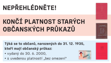 Končí platnost starých občanských průkazů