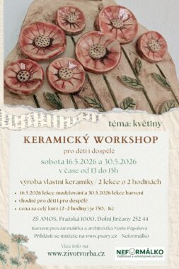 Keramický workshop 16. a 30.5. pro děti i dospělé v ZŠ AMOS téma 