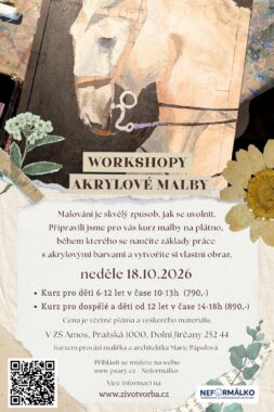 Workshop akrylová malba pro děti i dospělé 18.10.2026